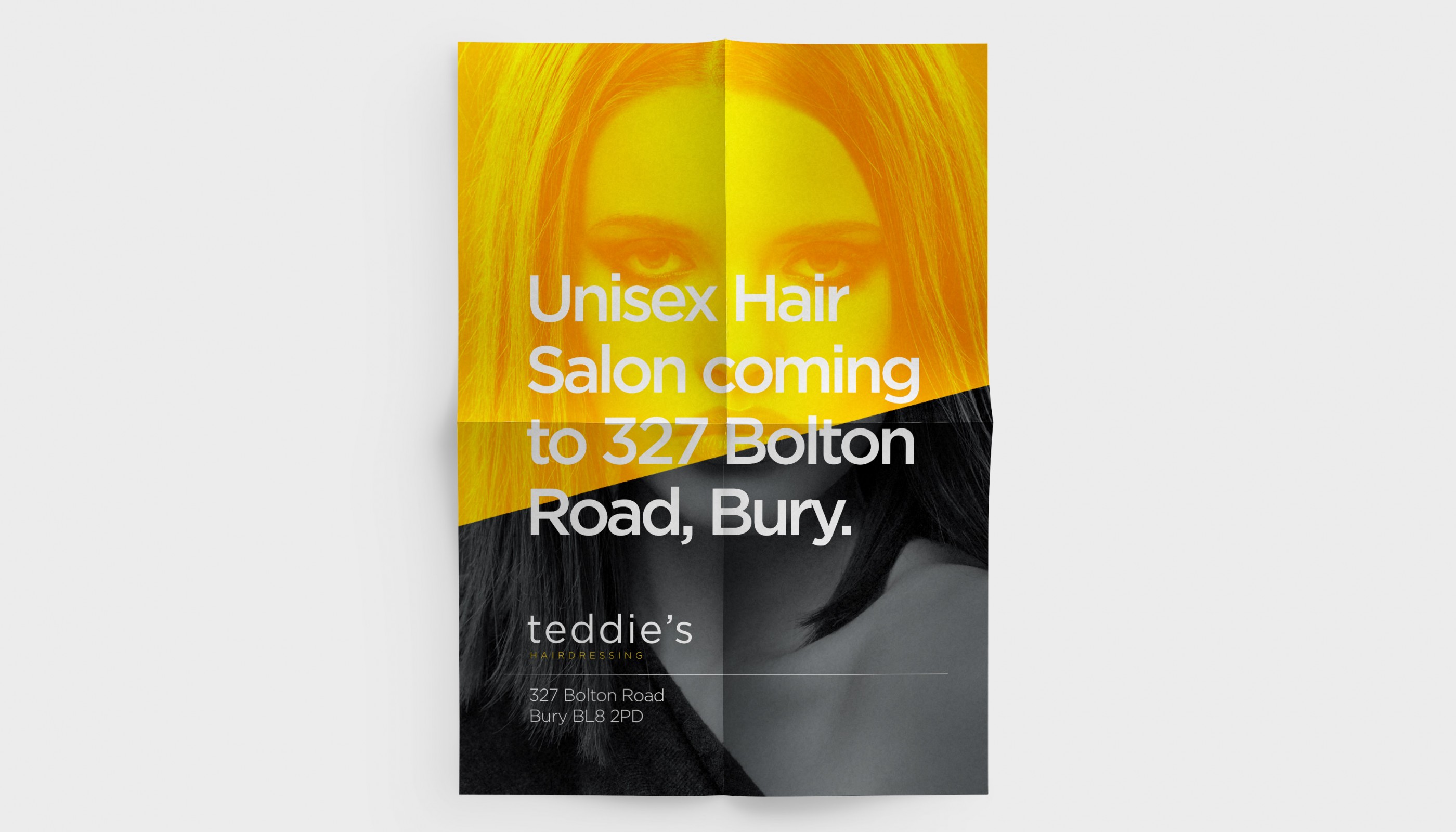 Printed Hair Salon poster artwork by Bury based graphic design studio Hypa Concept