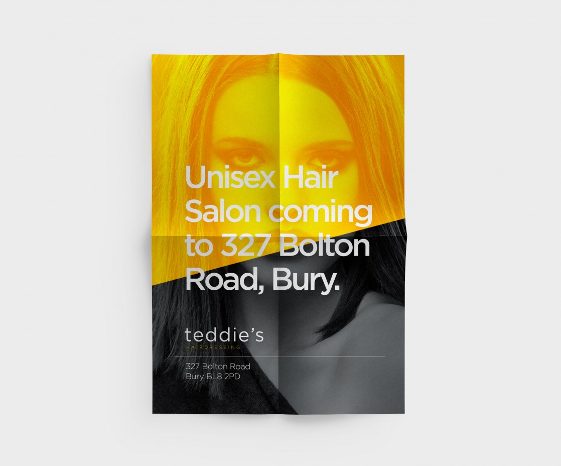 Printed Hair Salon poster artwork by Bury based graphic design studio Hypa Concept